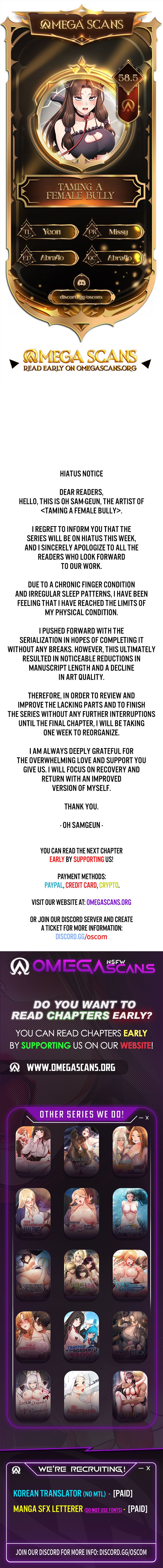 Taming A Female Bully Chapter 58.5 - Page 1