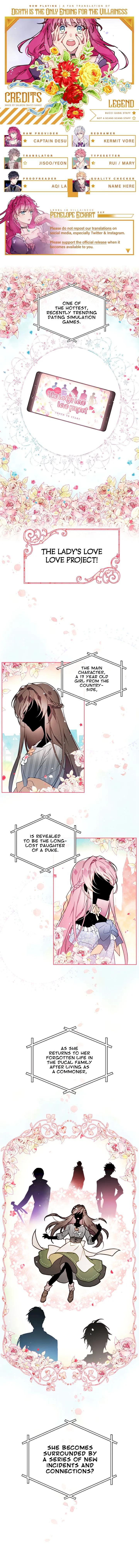 Death Is The Only Ending For The Villainess Chapter 0 - Page 1
